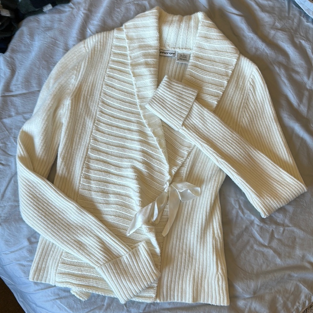 EUC tie front cardigan